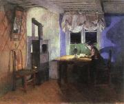 Harriet Backer by lamplight oil